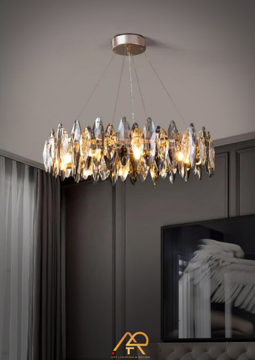 Đèn Chùm Pha Lê Lá Vàng Aurora Leaf ART-7076