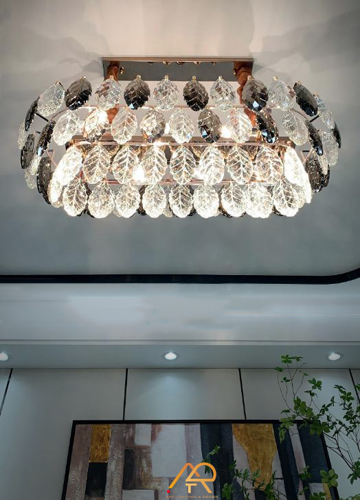 Đèn Chùm Pha Lê Lá Treo Aurora Graceful Dining ART-7077