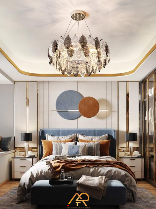 Đèn Chùm Pha Lê Lá Treo Aurora Graceful Dining ART-7077