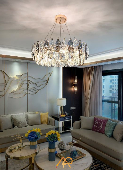 Đèn Chùm Pha Lê Lá Treo Aurora Graceful Dining ART-7077