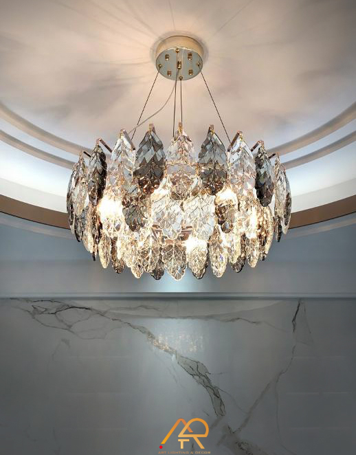 Đèn Chùm Pha Lê Lá Treo Aurora Graceful Dining ART-7077