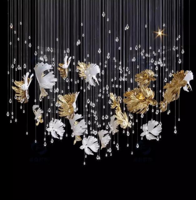 Đèn Chùm Thông Tầng Cao Cấp LUX Bird Symphony ART-5028